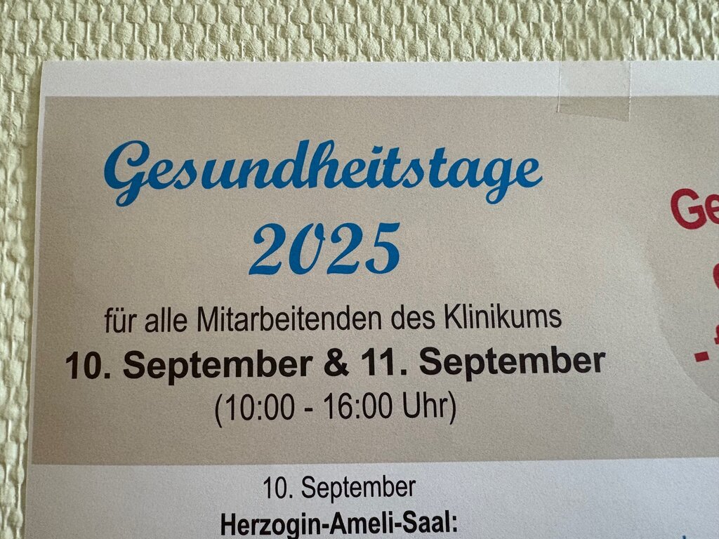 Aktive Bewerbung der Gesundheitstage 2025