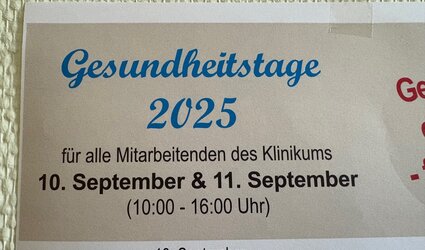 Aktive Bewerbung der Gesundheitstage 2025