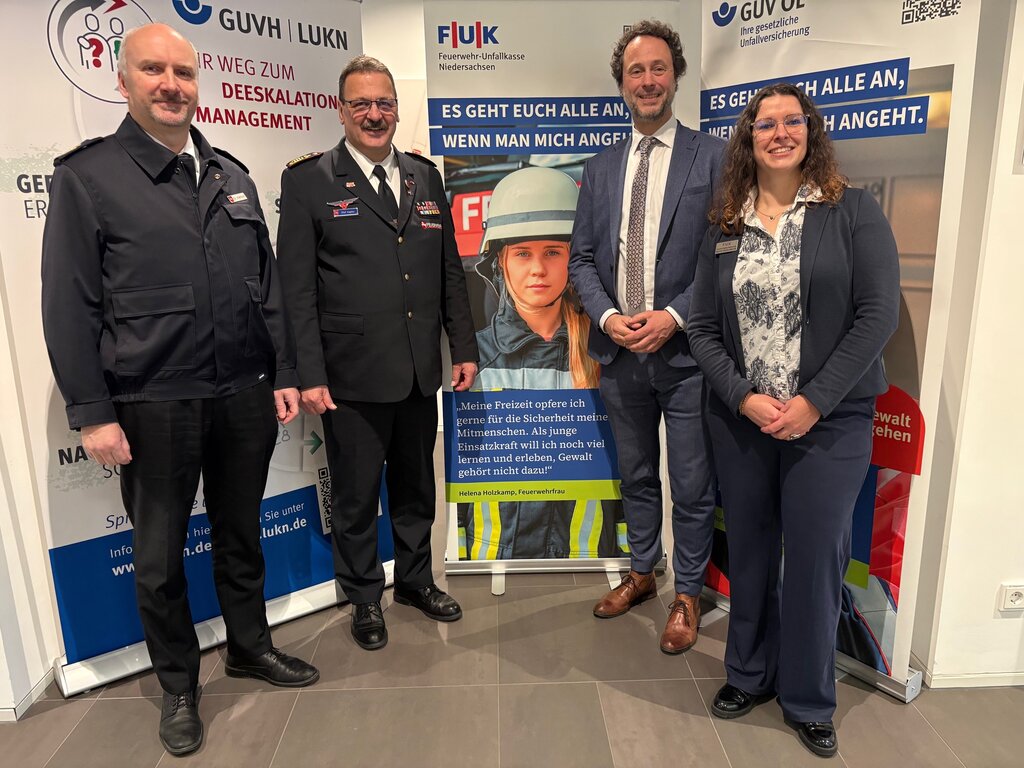 v.l.n.r.: Dr. Christian Kielhorn, Olaf Kapke, Volker Brengelmann & Sabrina Meine-Marnitz am Gemeinschaftsstand