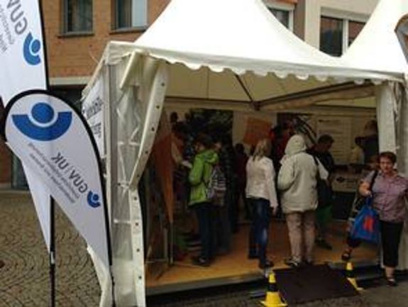 Foto vom GUV Stand beim Tag der Niedersachsen