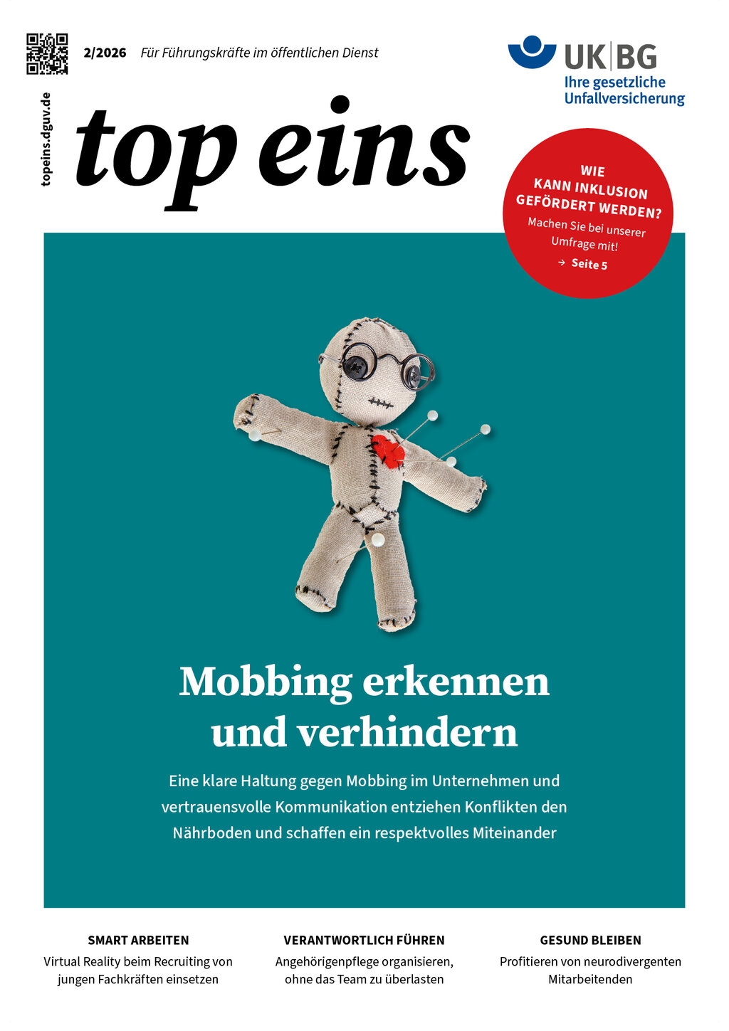 Cover Führungskräftemagazin topeins Ausgabe 02/2026