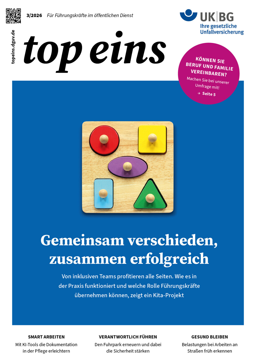 Cover Führungskräftemagazin topeins Ausgabe 03/2026
