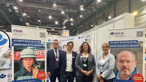 Henning Wolff, GUV OL, Peter Schöps, GUVH/LUKN, Sabrina Meine-Marnitz, FUK, und Johanna Verse, GUV OL