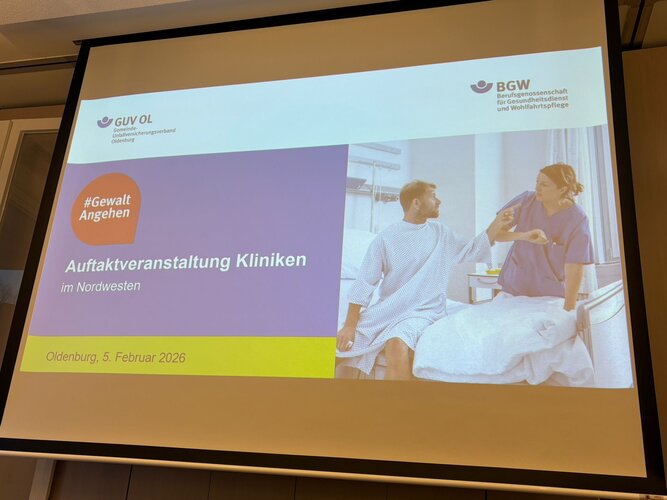 Startfolie #GewaltAngehen - Auftakt der Kliniken im nordwestlichen Niedersachsen