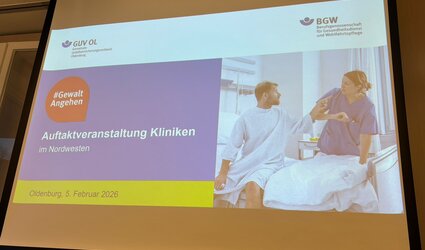 Startfolie #GewaltAngehen - Auftakt der Kliniken im nordwestlichen Niedersachsen