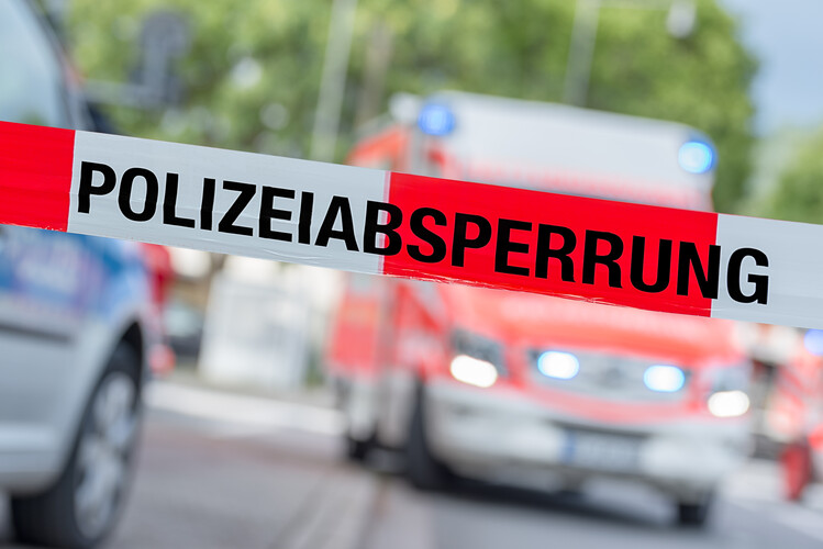 Polizeiabsperrung